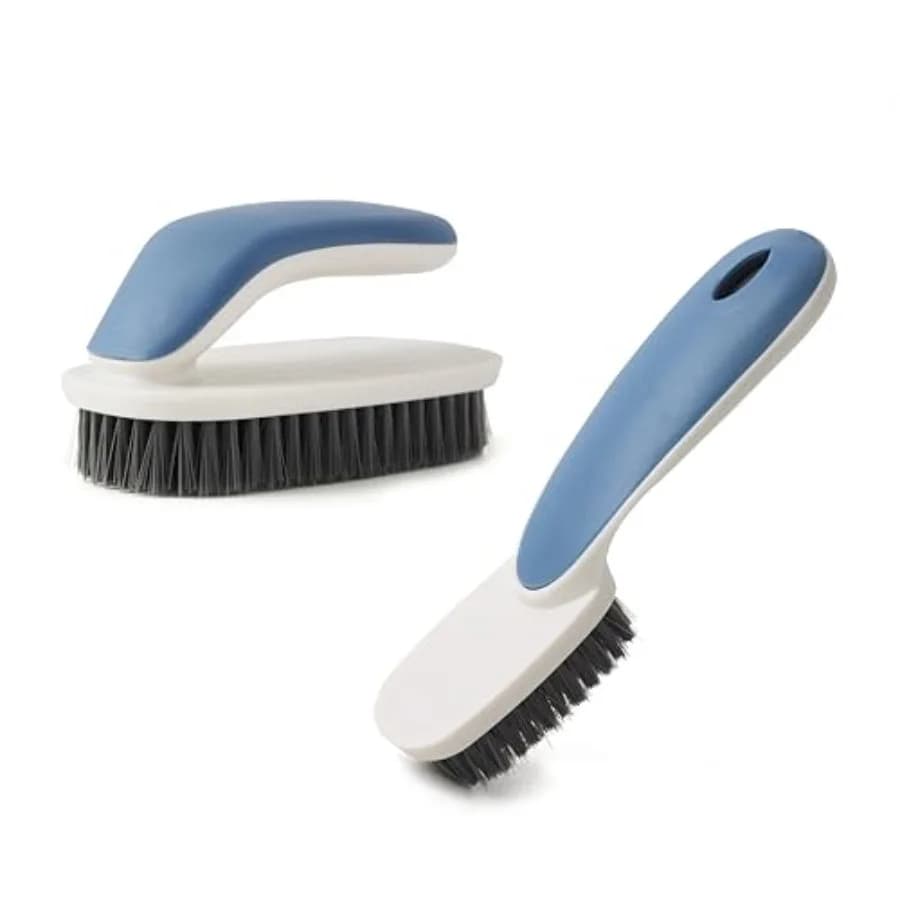 Laundry Scrub Brush 2 Pack, Soft Bristle Cleaning Scrub Brush, Shoe Cleaning Brush, Brush for Stains on Clothes, Hat Brush, Hou