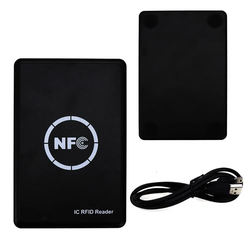 Nuovo lettore di schede NFC in plastica da 13,56 MHz Lettore di smart card NFC Scrittore IC Lettore di schede RFID Copiatrice RFID Duplicatore