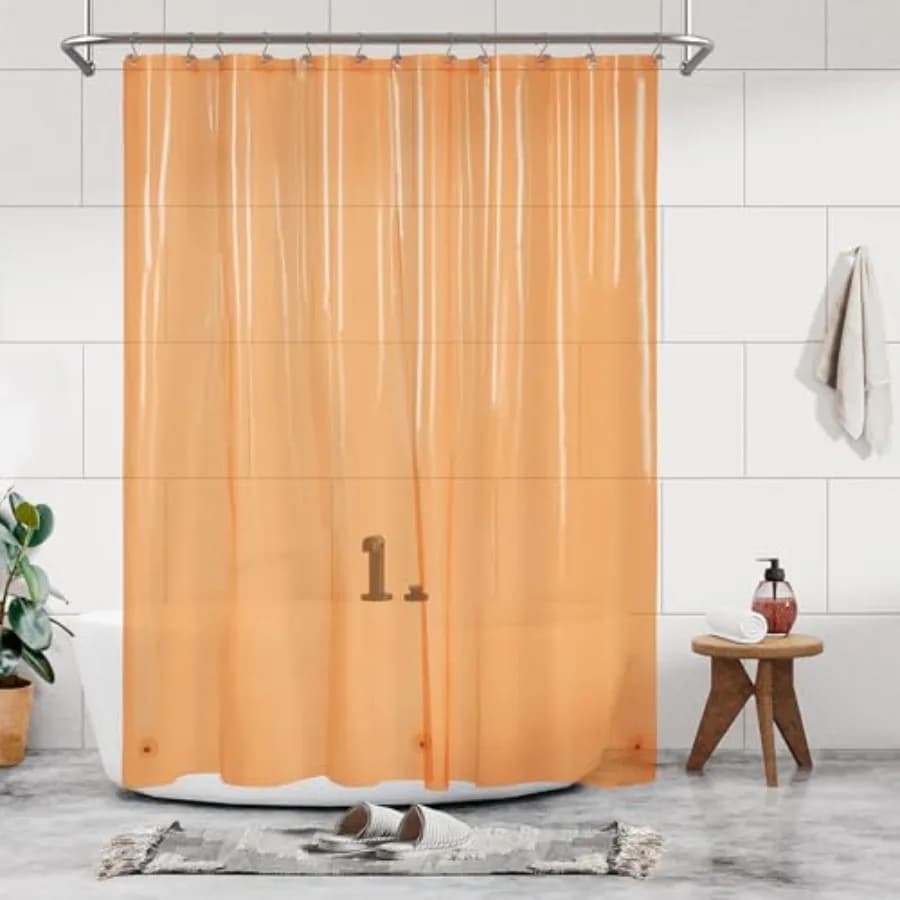 Telo Doccia in PEVA Premium con 3 Magneti e Occhielli Metallici, Impermeabile, Leggero, Misura Standard