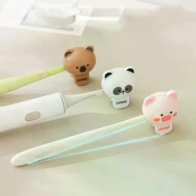 1/4 pz Animali Spazzolino Testa Copertura Pinze Capibara Spazzolino Elettrico Portatile Antipolvere Testa Protezione Cap Viaggio Domestico