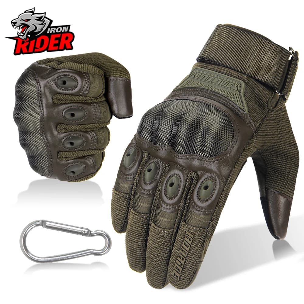 Guanti da moto da uomo Full Finger guanti in pelle PU Motocross moto Racing Riding Biker equipaggiamento protettivo guanti Touch Screen