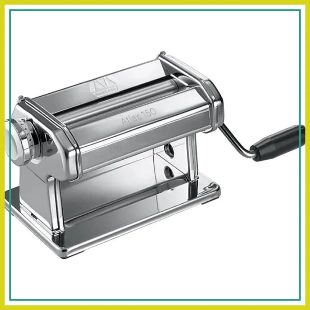 Macchina per Pasta Manuale, Acciaio Cromato, Rullo da 150 mm, per Lasagne, Fettuccine, Tagliolini