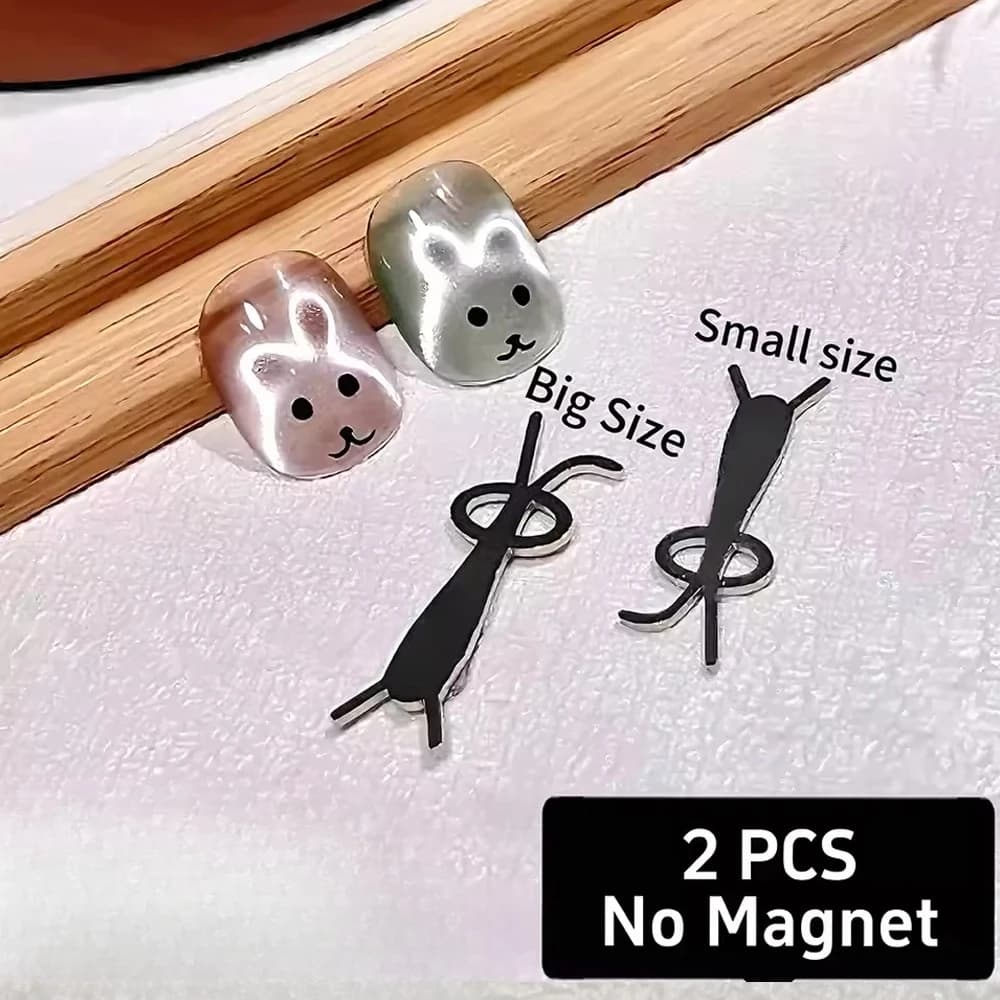1/2 Pezzi Penna Magnetica per Unghie Effetto Vortice/Lollipop Occhio di Gatto, Crea Effetto Ondulato e Spirale, Bastoncino Magnetico per Smalto Gel, Strumenti per Manicure