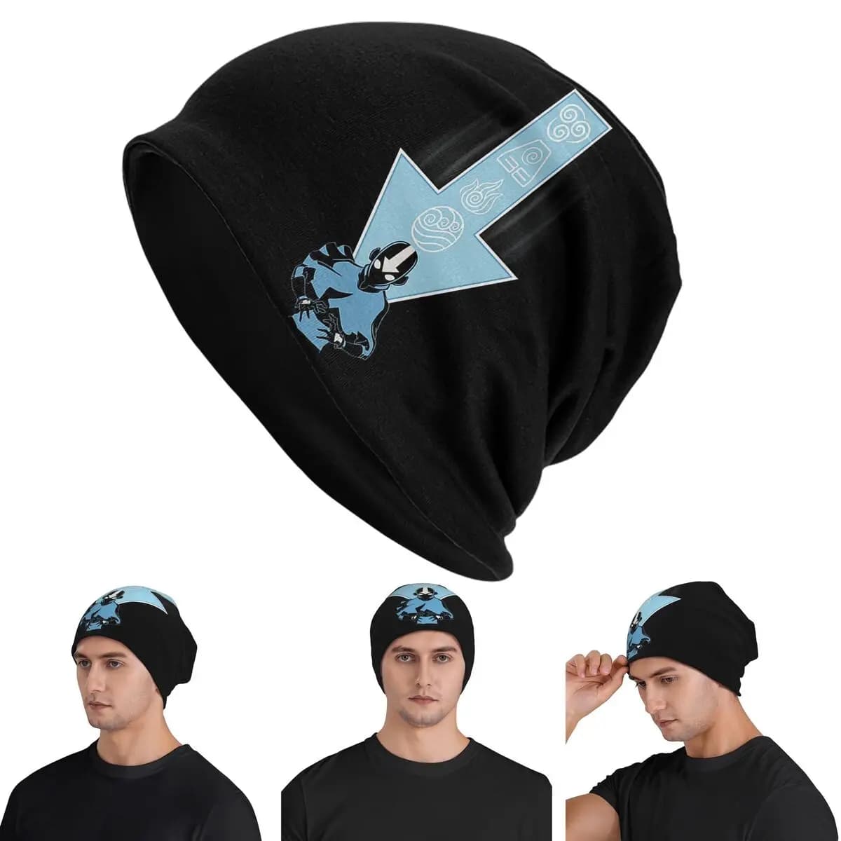 Avatar Aang Arrow Skullies Berretti Cappelli Caldi Autunno Inverno Berretto da esterno Berretti a cuffia lavorati a maglia per adulti unisex
