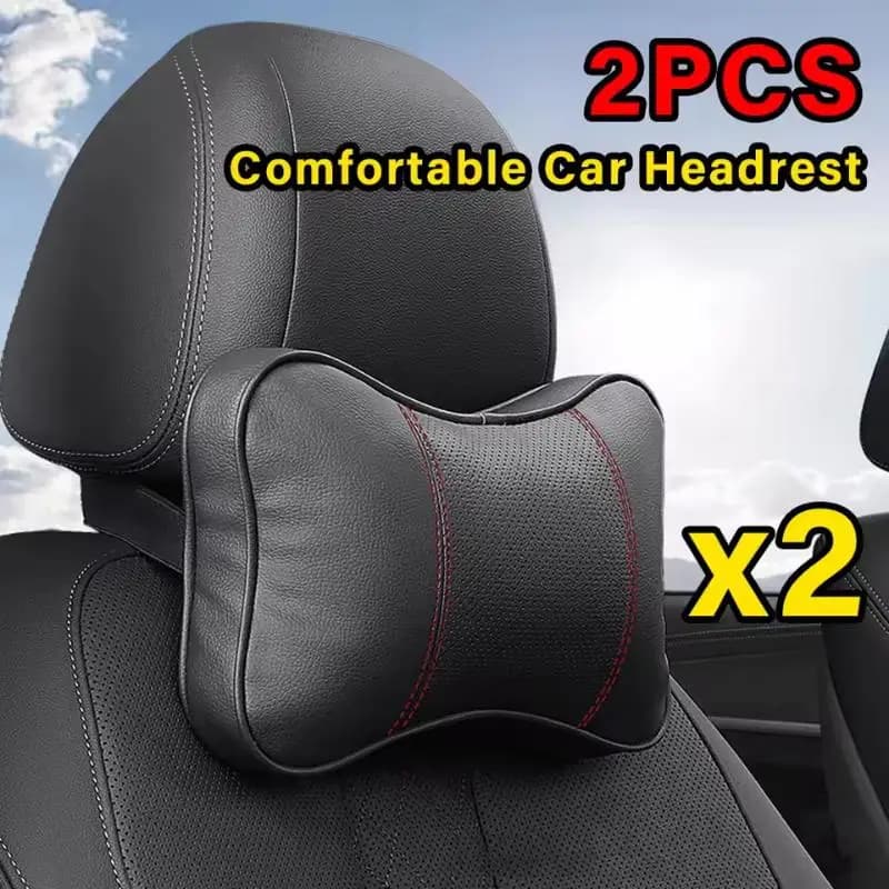 2PCS High Quality Car Neck Pillows Headrest Neck Pillow Support Auto Universal Seat Soft Breathable Interior Decoration
