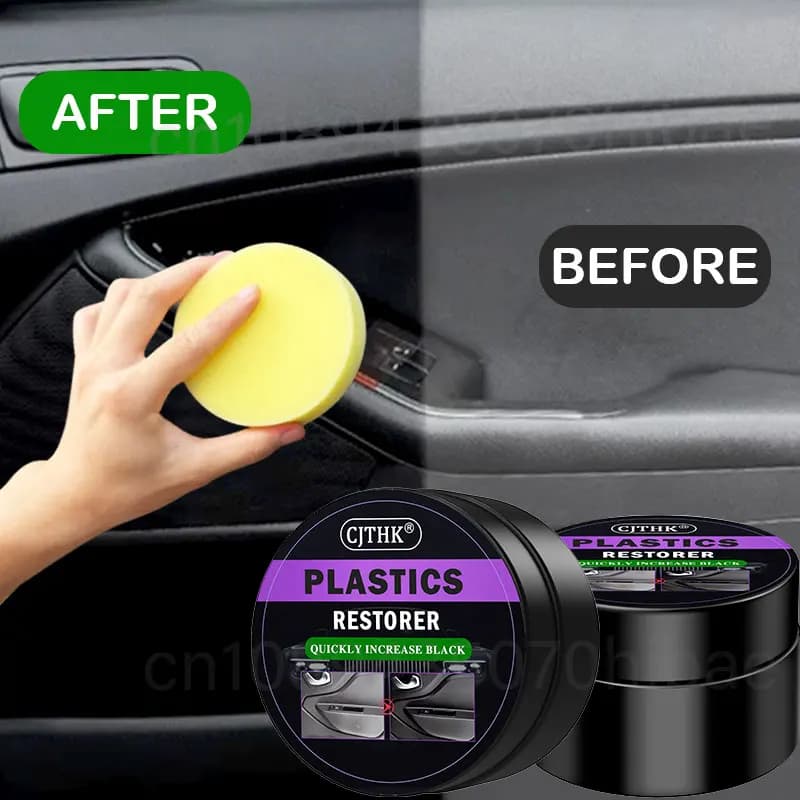 Restauratore di plastica per auto Riparazione universale di plastica e pelle Cera lucidante Interni auto e rinnovamento del pannello Agente di rivestimento in cera lucidante