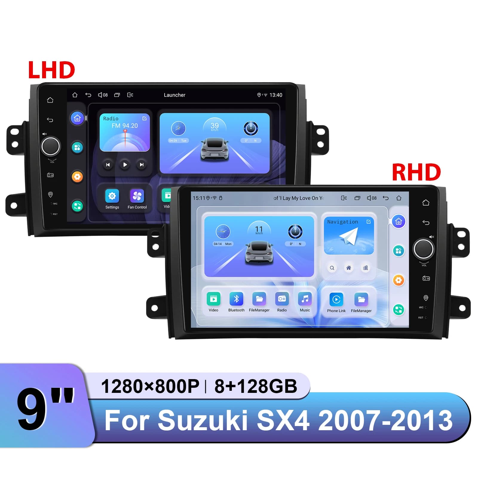 JOYING 9 pollici Android Auto Car Radio Bluetooth 5.0 Sistema di navigazione GPS per Suzuki SX4 2007-2013 | Uscita HDMI + 4G LTE