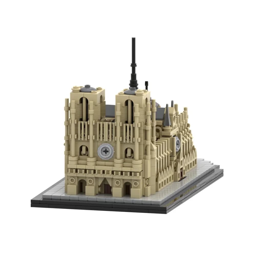MOC Classic City Architecture 1:800 Notre-Dame de Paris Building Blocks Model Piazza San Marco Salute Church Bricks Toy Kid Gift