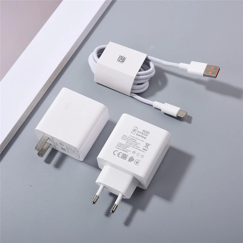 Adattatore di sovralarge UE USA da 66 W per Honor 90 80 70 60 V40 V50 SE X40 GT X30 Magic VS2 V2 V 5 4 3 Pro 1M 6A USB C Cavo di ricarica rapida