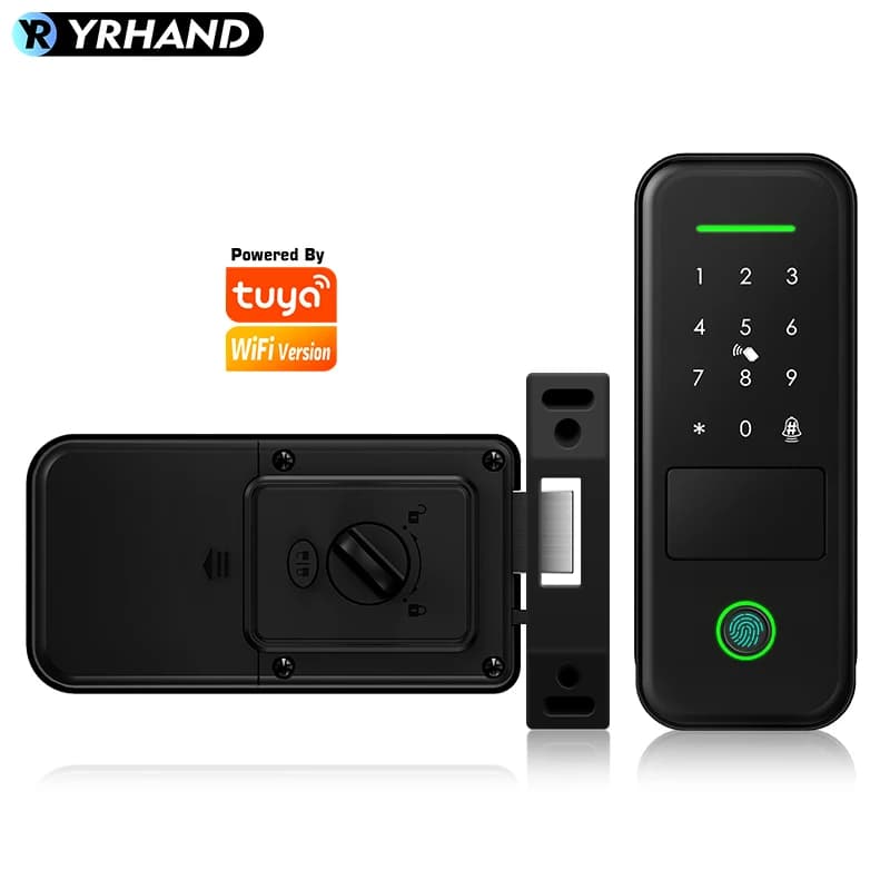Tuya Smart lock cerradura inteligente Wifi impermeabile impronte digitali Rim Lock Smart Card serratura elettronica digitale per la casa
