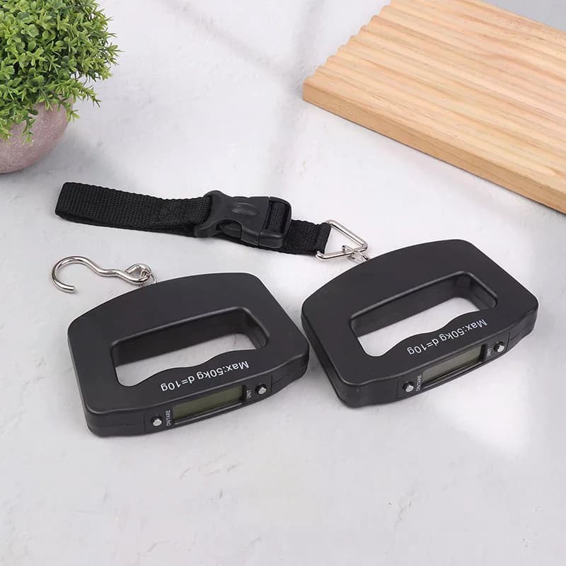 50Kg Digital Travel Luggage Scale Portable Handheld Electronic Hanging Scales Express Delivery Scale With Hook
