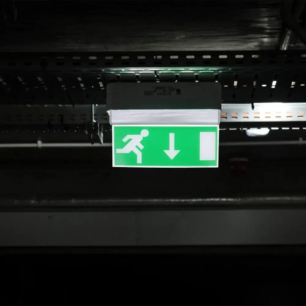 Lampada LED di Emergenza Commerciale 110-240V, Segnale di Uscita, Luce di Sicurezza, Lampadina Verde Sinistra/Destra, Luce al Neon per Scuole