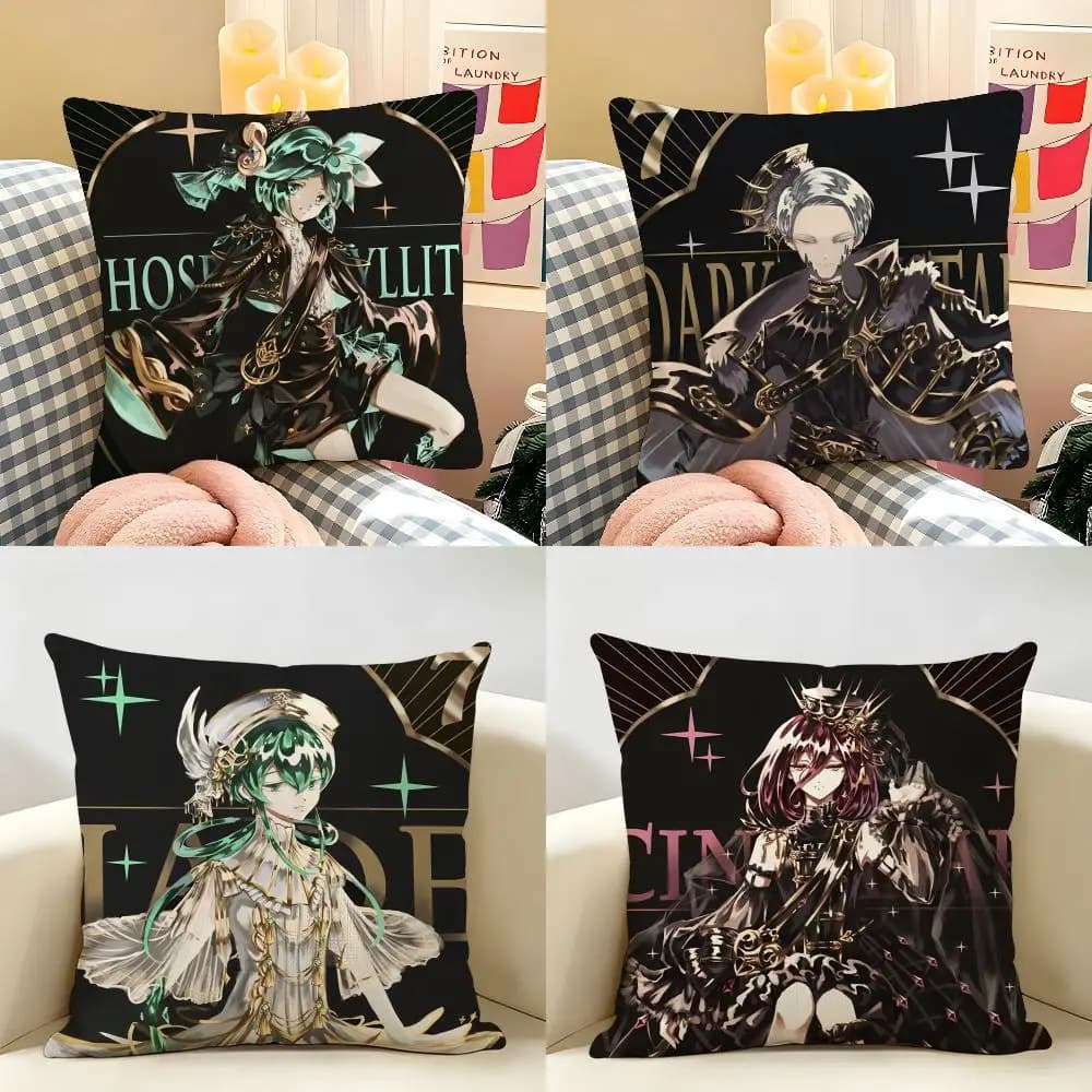 L-Land Of The Lustrous Cushion Cover Natural Linen Organic Fabric Double-Sided Printing Room Sofa Decor Pillow Case