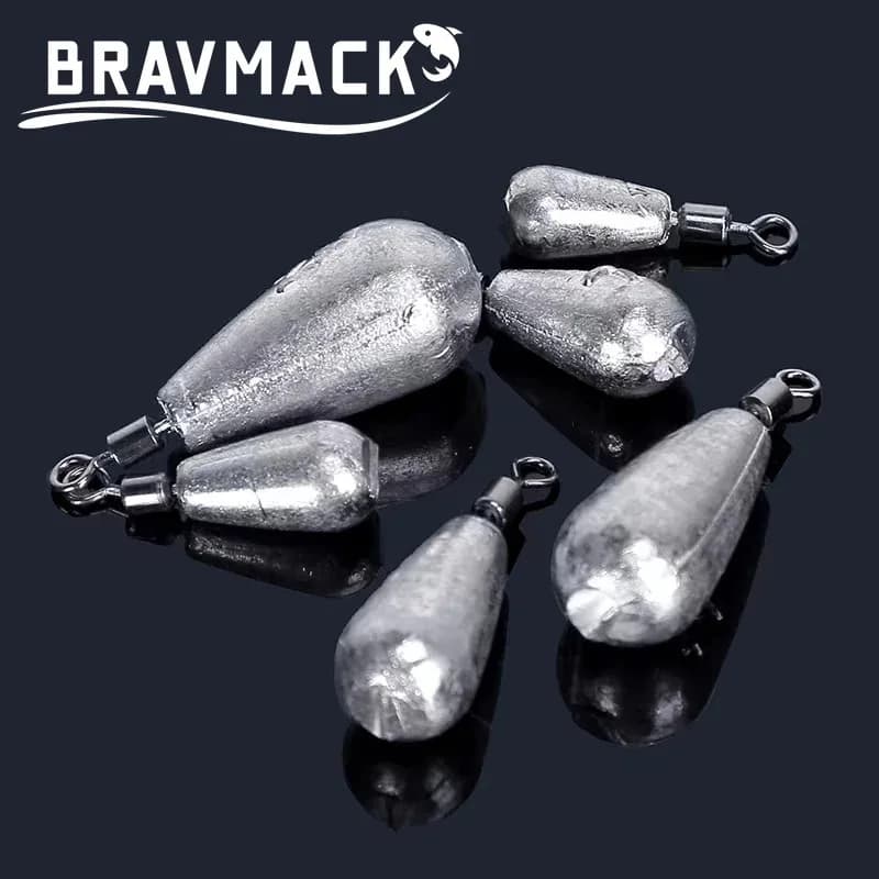 10 pcs Fishing weights Zavorra Set Tube Projectile Polish Pendant Metal Mask 3.5g 10g 14g 20g Sea Equipment Improved Wearing Kit