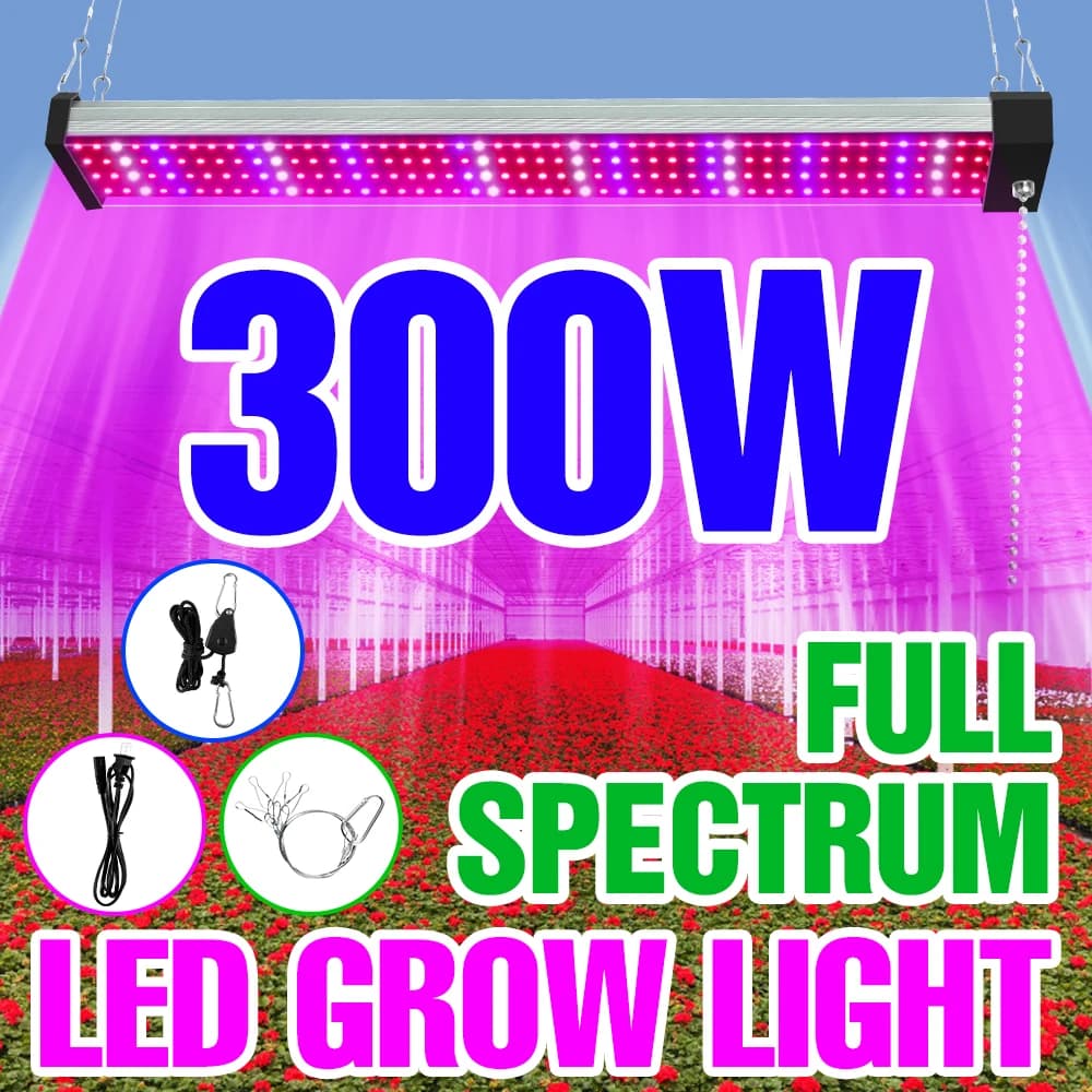 300W LED Plant Grow Light Full Spectrum Quantum Board Indoor Flower Seed Hydroponic greenhouse lamp for growing vegetables