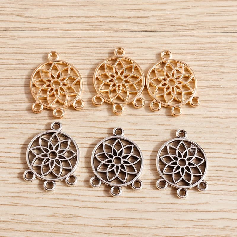 Tusember 30Pcs 14*19mm Alloy Hollow Dream Catcher Charms Connectors Pendant For DIY Necklaces Earring Jewelry Making Accessories