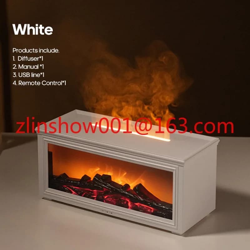 Nuovo mini diffusore di aromi per camino con fiamma colorata 280ml umidificatore d'aria con spegnimento automatico senza acqua con telecomando timer per il regalo della casa