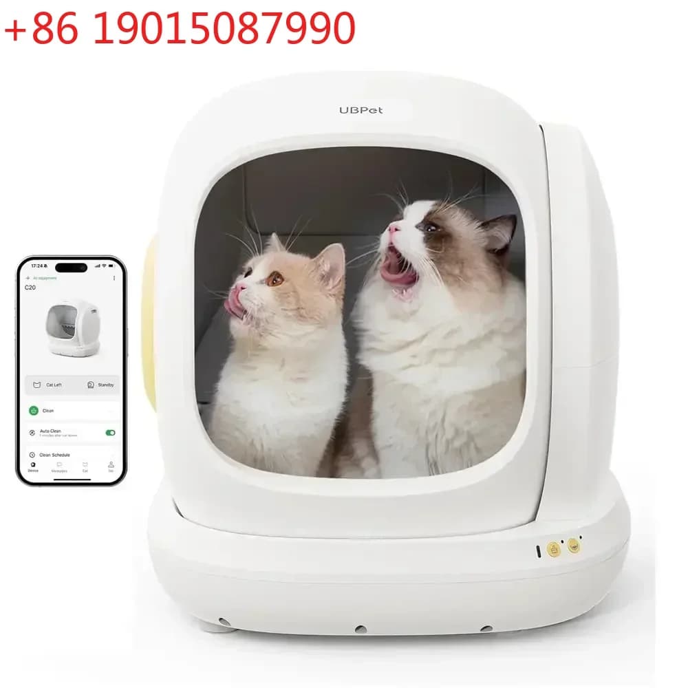 Nuova Lettiera Automatica per Gatti 2025 con Controllo Odori tramite APP UBPET Airrobo C20 - Lettiera Intelligente con Riconoscimento Multi-Gatto