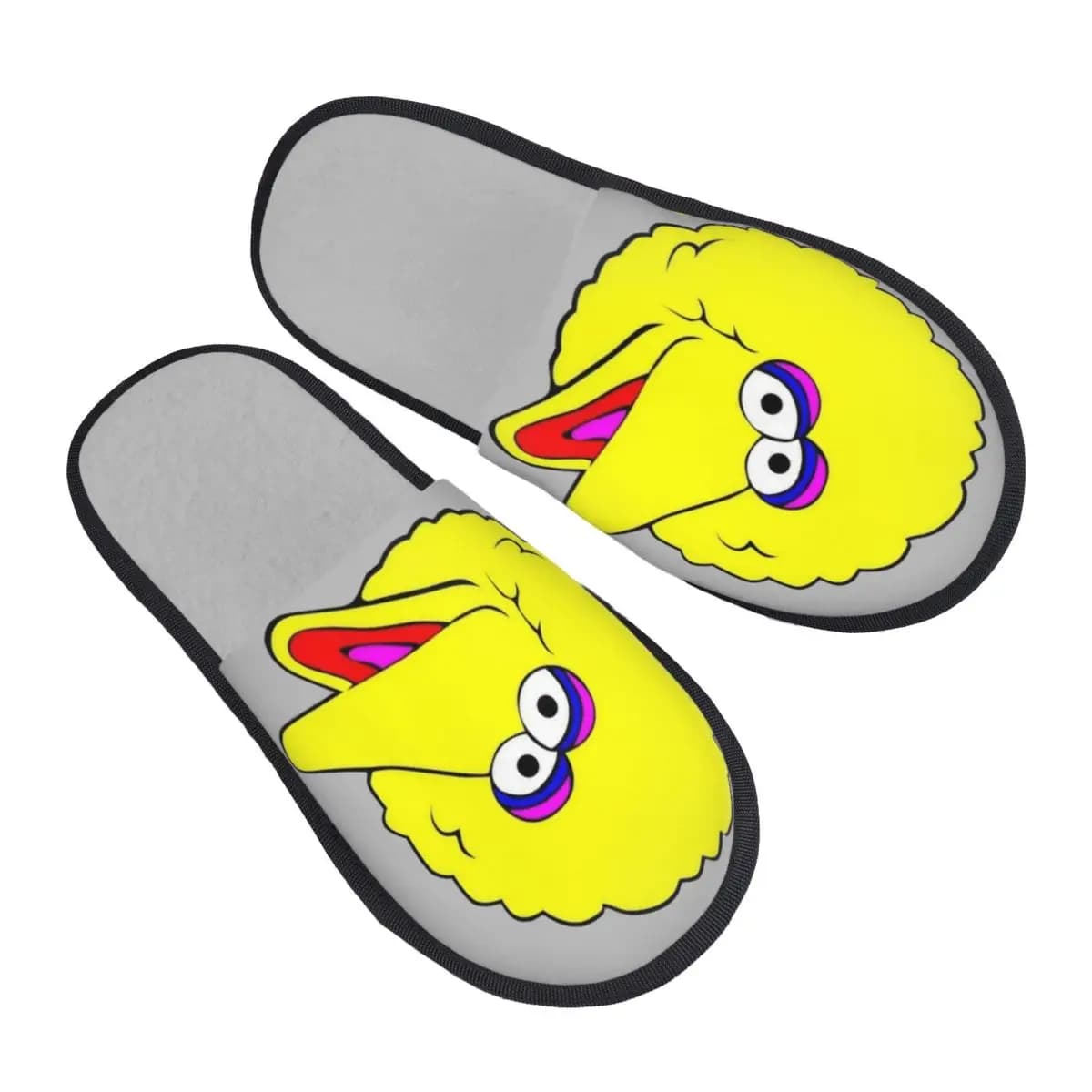 Pantofole Personalizzate Cookie Monster BIG BIRD con Memory Foam, Ciabatte da Casa per Donna