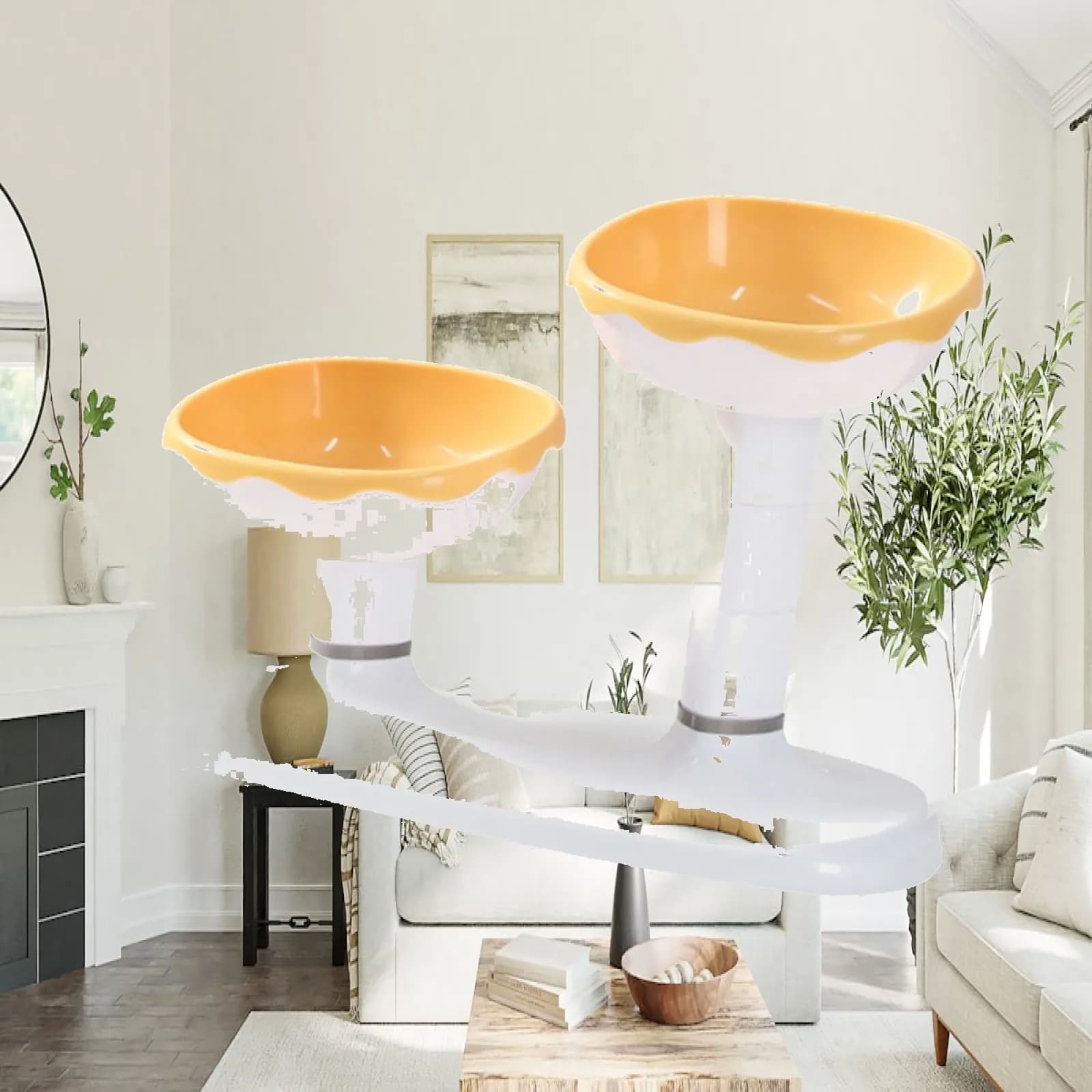 Raised Cat Food Bowl Adjustable Height and Angle Water Bowl Pet Food Bowl Cat
