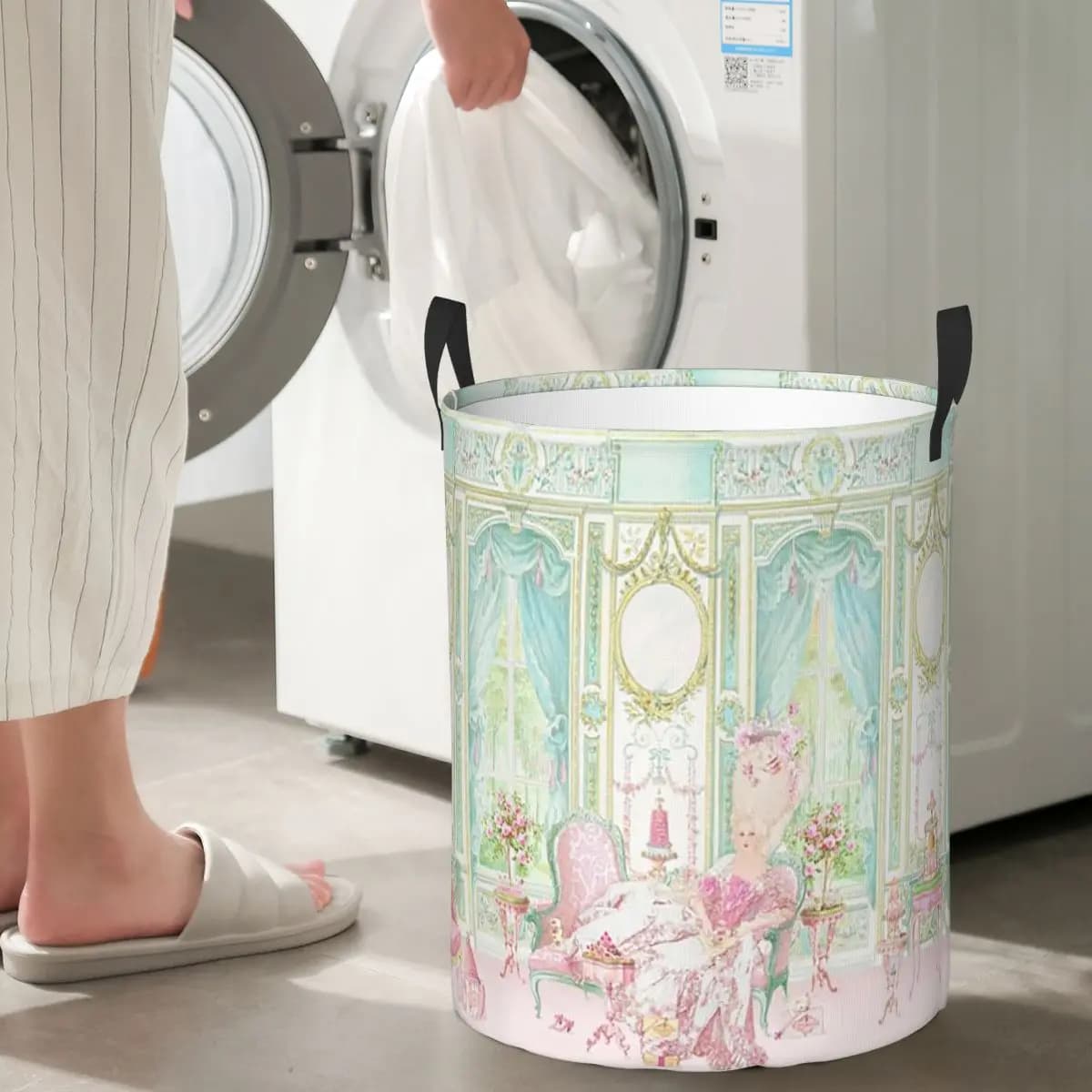Marie Antoinette The Pink Room Folding baskets for linen Clothes Clothes Storage basket for various items
