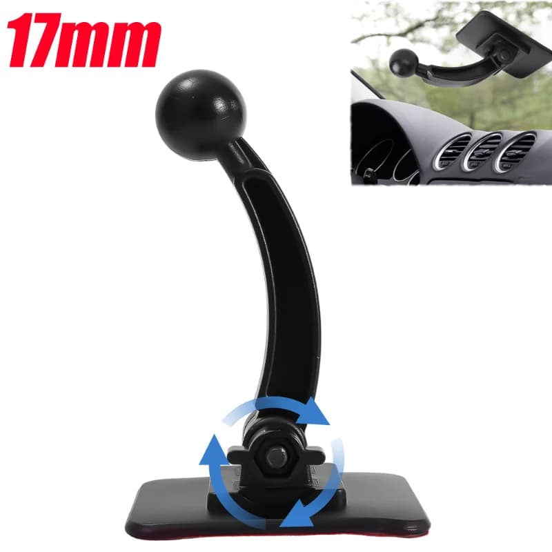 Supporto per telefono per auto adesivo universale con base a sfera da 17 mm 360 ° Supporto per cellulare con cruscotto rotante per accessori iPhone 14 Xiaomi