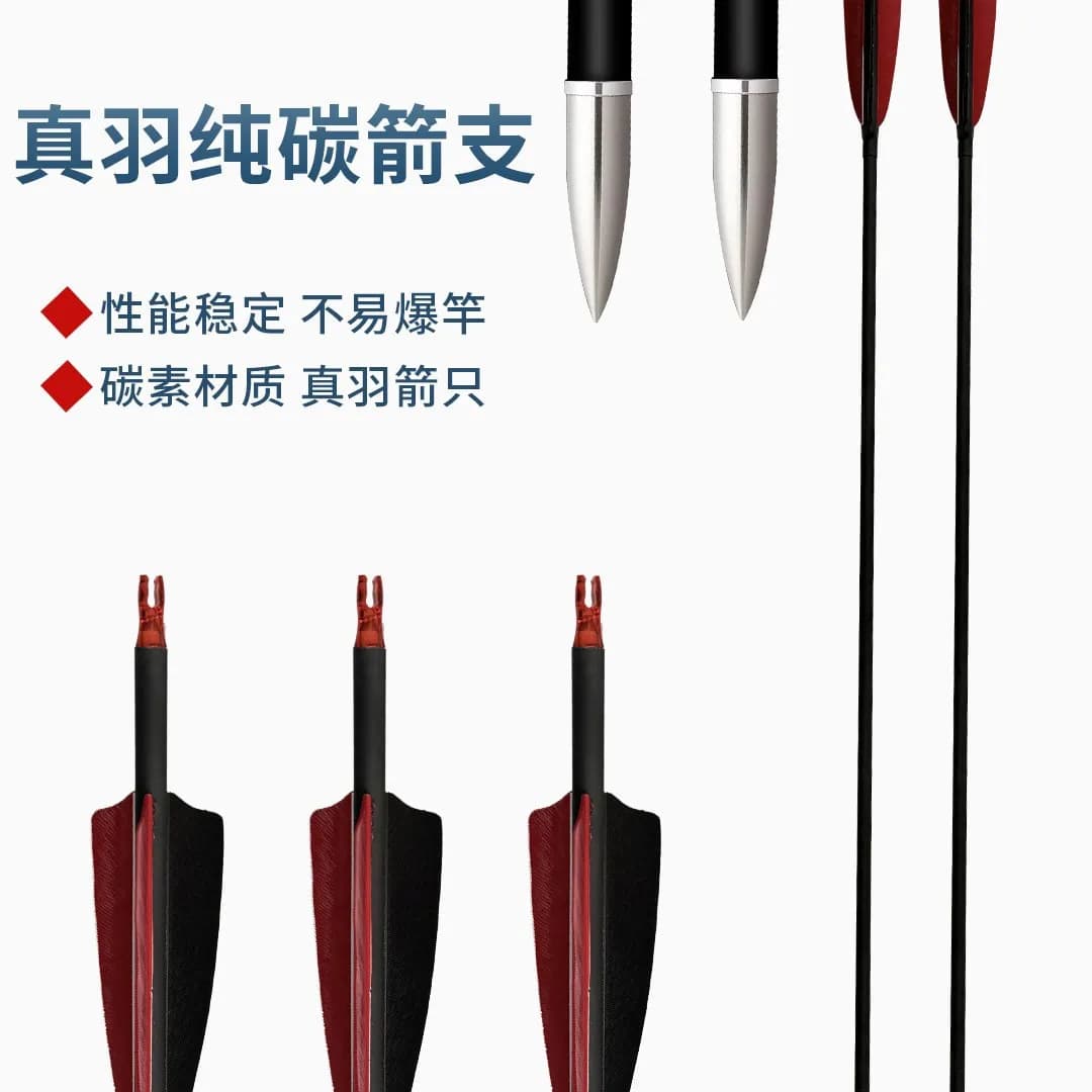 True Feather Pure Carbon Arrow Finished Arrow Special Bow and Arrow Special for Adults