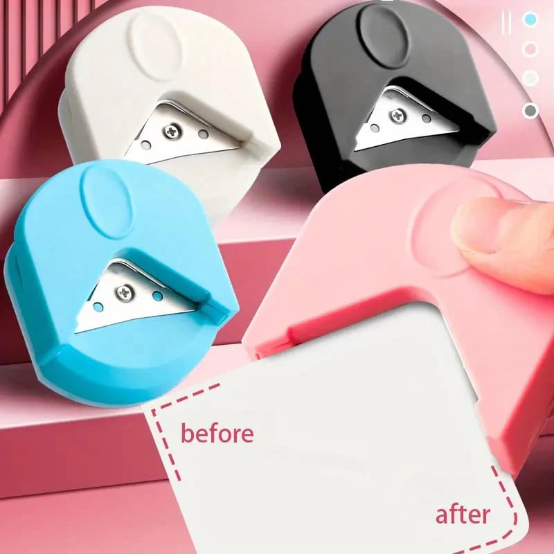 1/4 pieces corner rounder punch paper R4 cutter portable for cutting DIY paper photo hole corner scrapbook office craft tool