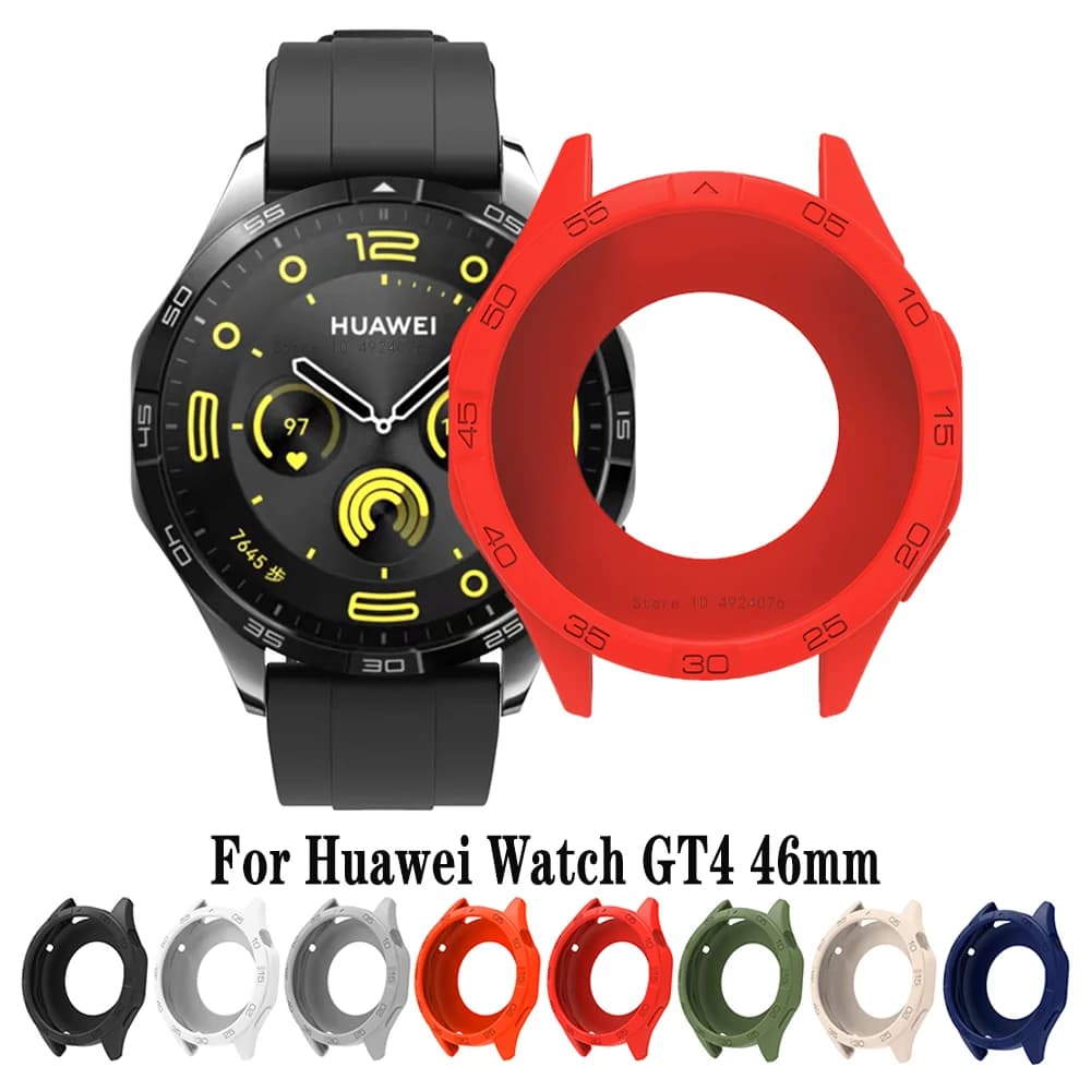 Custodia in Silicone paraurti per Huawei Watch GT4 46mm custodia protettiva SmartWatch custodia protettiva per Huawei Watch GT4 46mm accessori