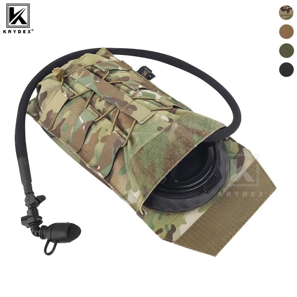 KRYDEX 500D Tactical 50 oz Hydratation Carrier Pack MOLLE Modular 1.5L Water bladder bag Hunting Accessories
