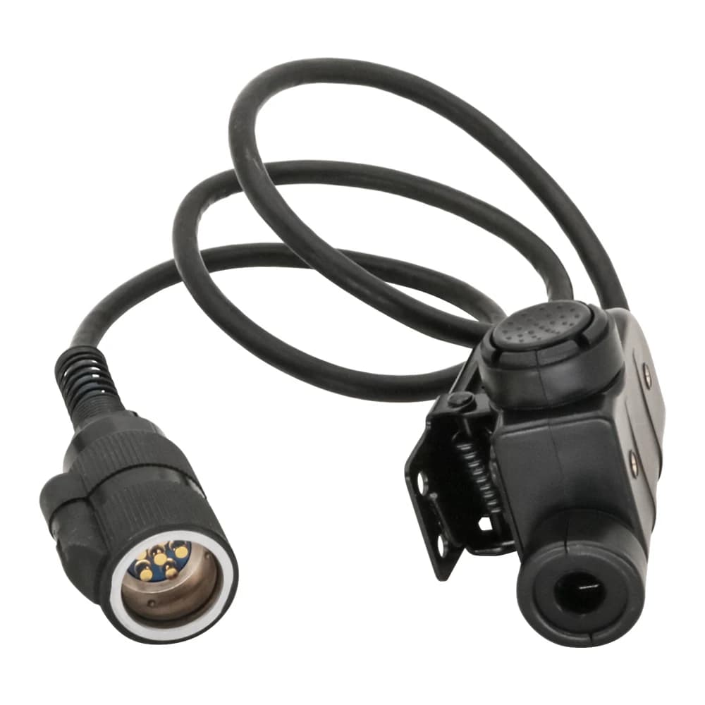 Adattatore PTT SILYNX a 6 pin nero TAC-SKY compatibile con cuffie COMTA SORDIN per walkie-talkie AN/PRC 148 152 (Dummy)
