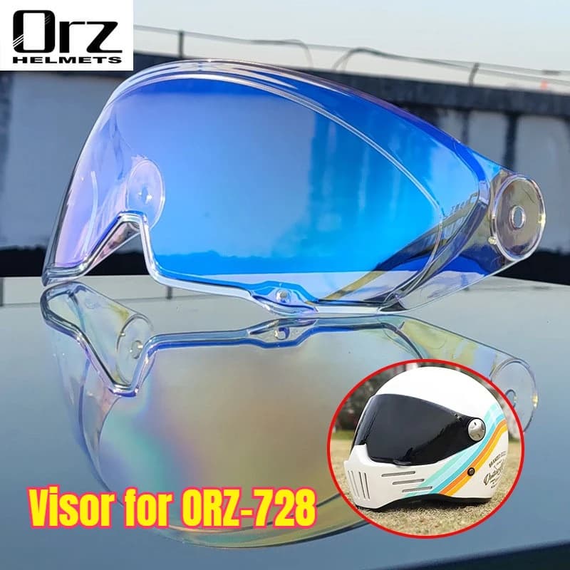 Lente Originale ORZ 728 per Casco, Antivento e Parasole, Visiera Colorata in PC, Accessori per Casco, Lenti per Casco Moto