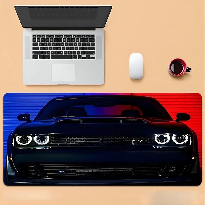 Sprots- Tappetino per mouse per auto Design per auto Tappetino da scrivania grande Tappetino per mouse da gioco Bordi cuciti per computer e tastiera Ufficio in gomma antiscivolo