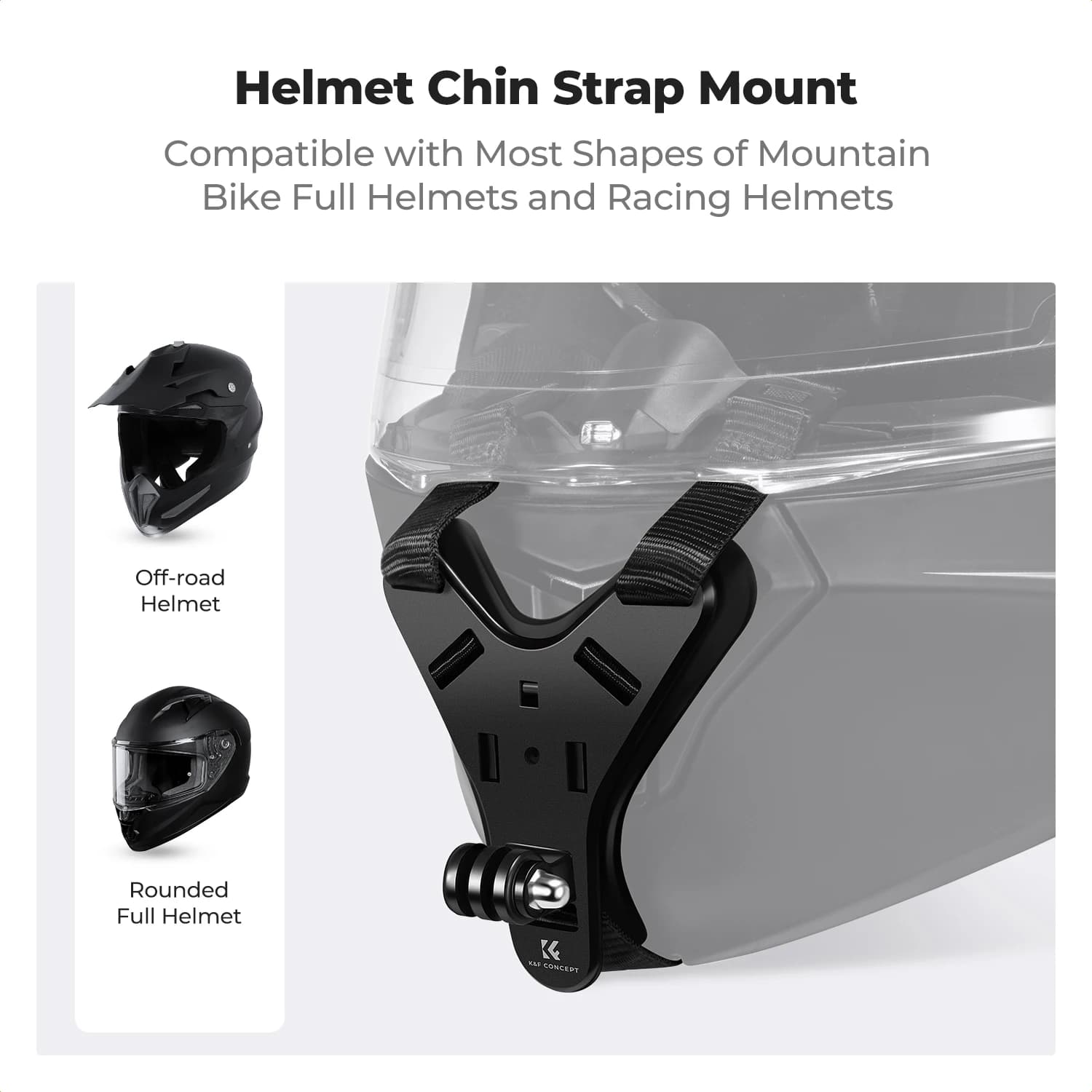 K&F CONCEPT Action Camera Support for Moto and Cross Bikes, Mounting on Helmet Meter, Accessories for GoPro Hero 13/12 / 11