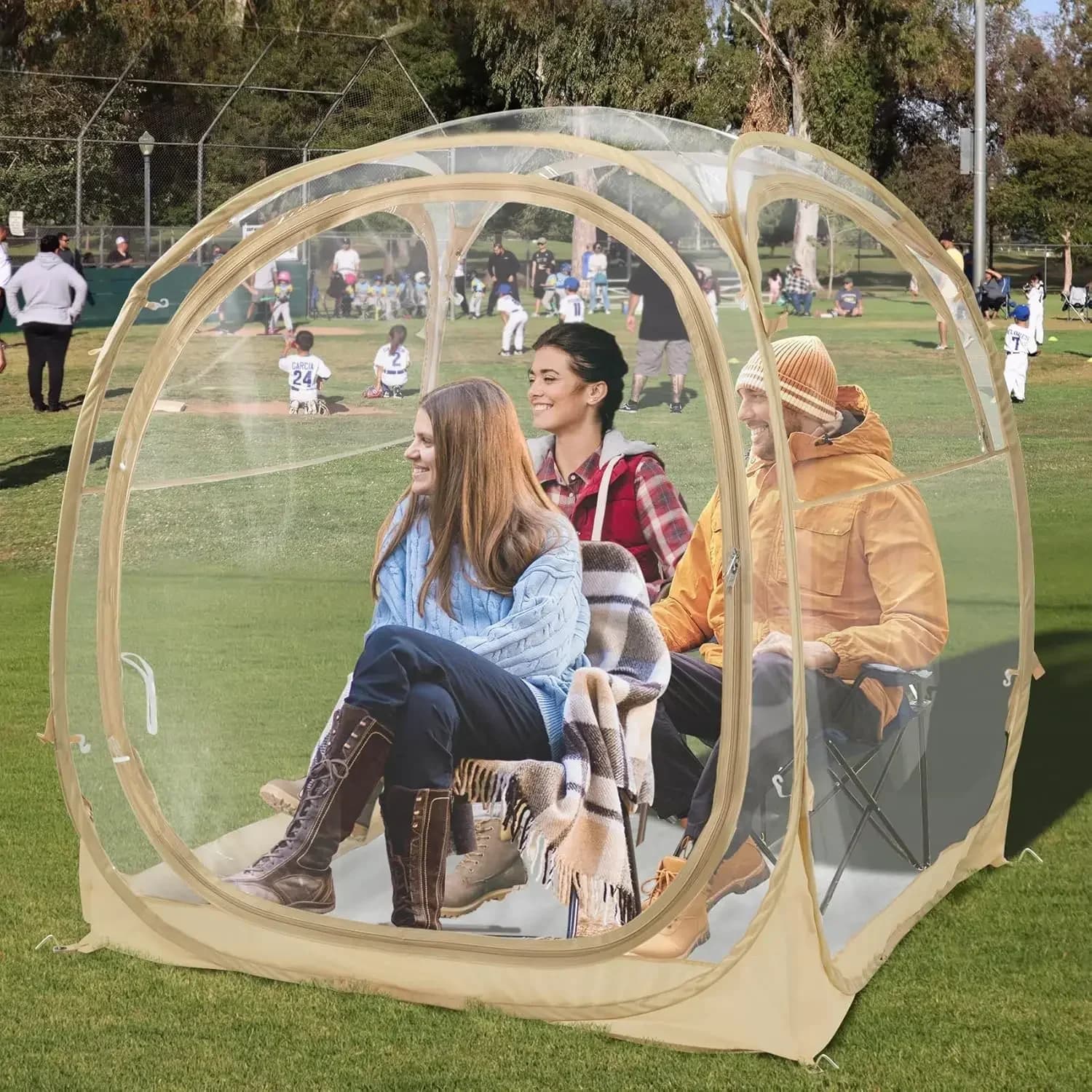 Tenda Sportiva EighteenTek Pod per Tutte le Condizioni Atmosferiche con Pavimento Integrato, Tenda a Bolla Istantanea per Esterni, Riparo da Sole e Pioggia per Campeggio