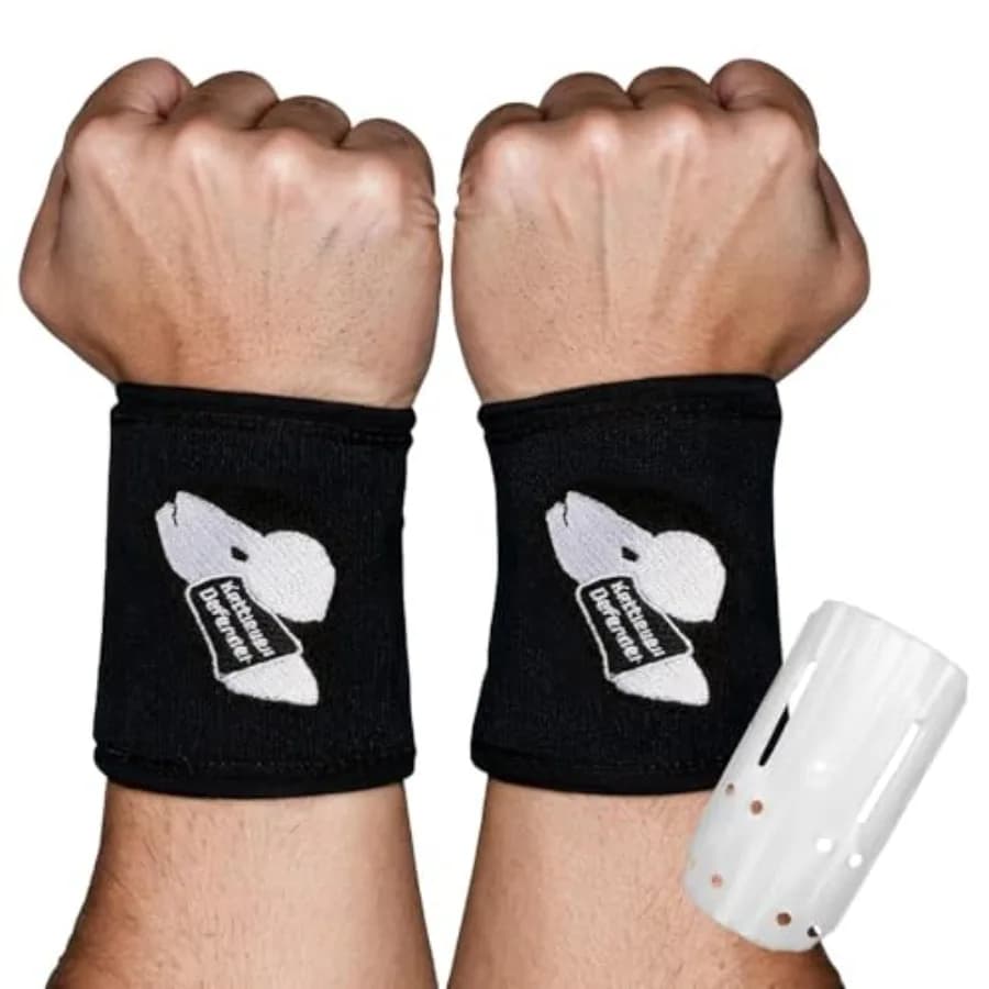 Protezioni per Polsi Kettlebell, Fasce da Polso Pesanti Anti-Sudore con Porta Inserto, Protezione Ammortizzante per Atleti e Allenamento Fitness