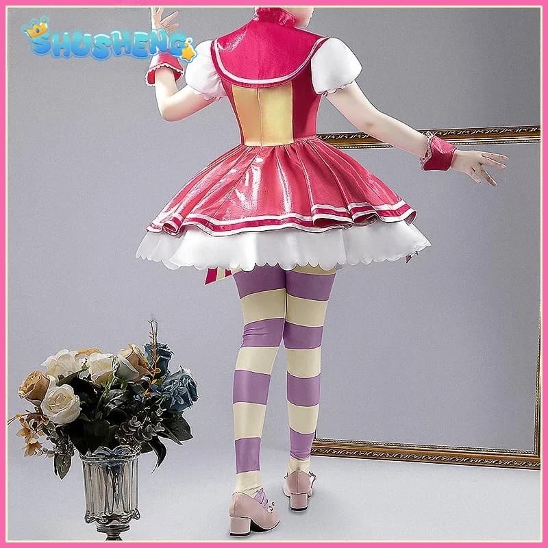 Costume Cosplay Inukai Komugi Anime Wonderful Precure! Splendido vestito, adorabile uniforme da festa di Halloween, abito Lolita rosa da donna