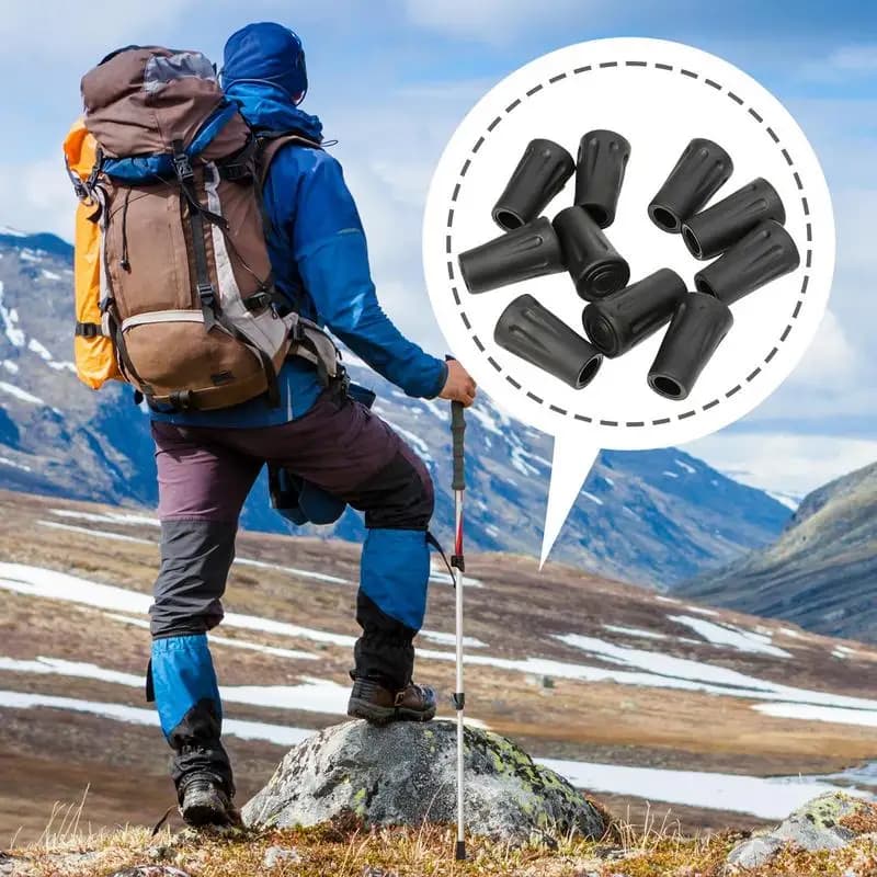 Anti-slip walking stick rubber stamp for barrel Lower bearings Arrampicata barrel protection Hiking trekking pole Internal diameter 1.1 cm