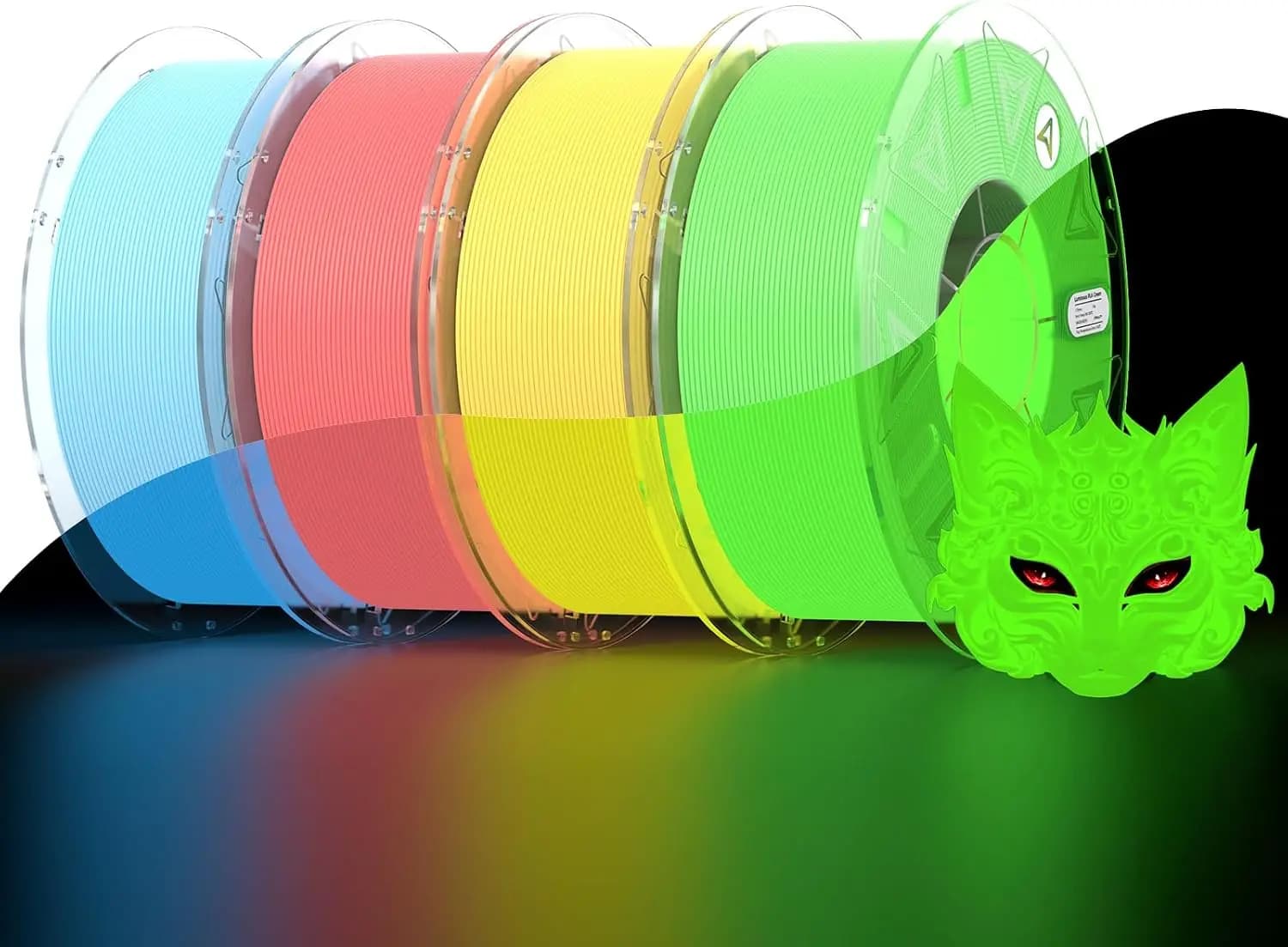 ^For Official Hyper PLA Filament 4KG, Glow in The Dark Filament | High Speed 30-600mm/s, PLA Filament Support CFS, Fits for K2 P
