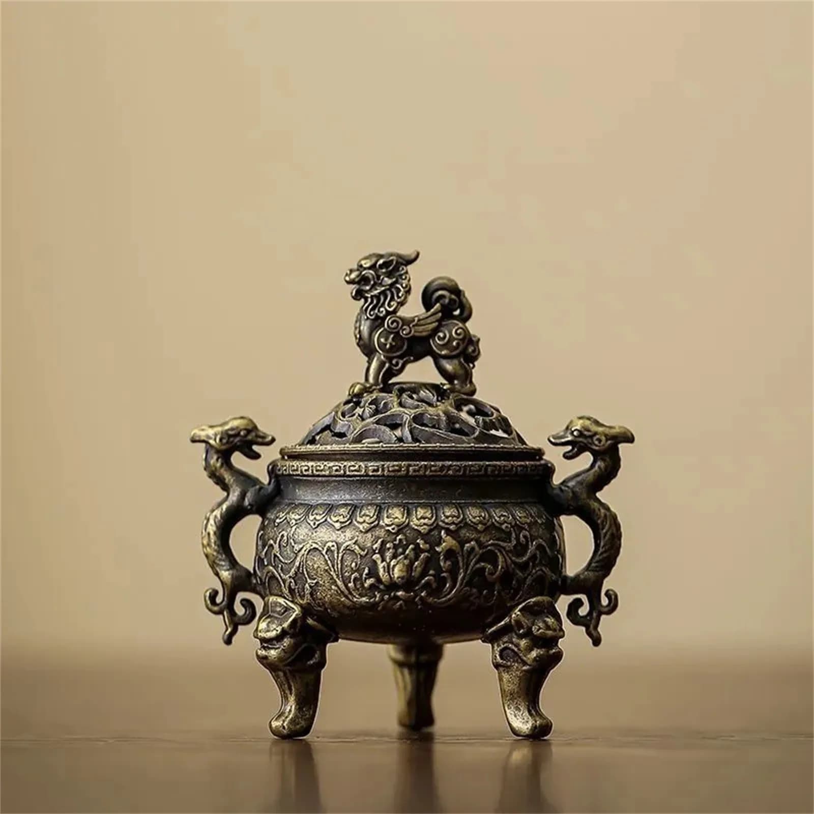 Vintage Incense Burner Household Room Aroma Diffuser Aroma Diffuser Metal Brass Alloy Burner Incense Ceremony Accessories