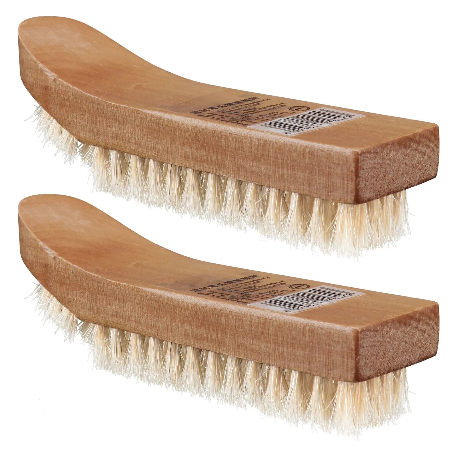 Set di 2 Spazzole in Crine di Cavallo per Lucidatura Scarpe, Accessori Premium per la Cura e la Pulizia delle Calzature