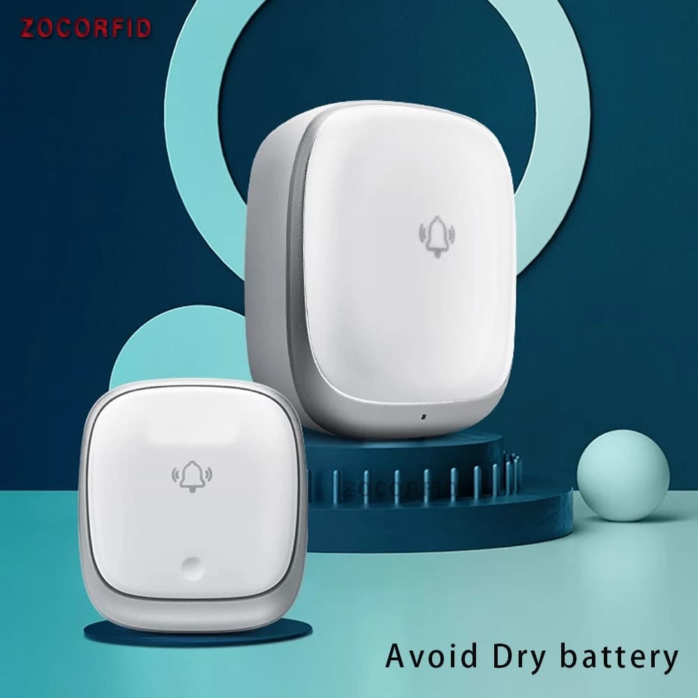 Campanello Intelligente Wireless Autoalimentato con Allarme Acustico-Ottico, Impermeabile, per Sicurezza Domestica, con 7 LED e 38 Suonerie