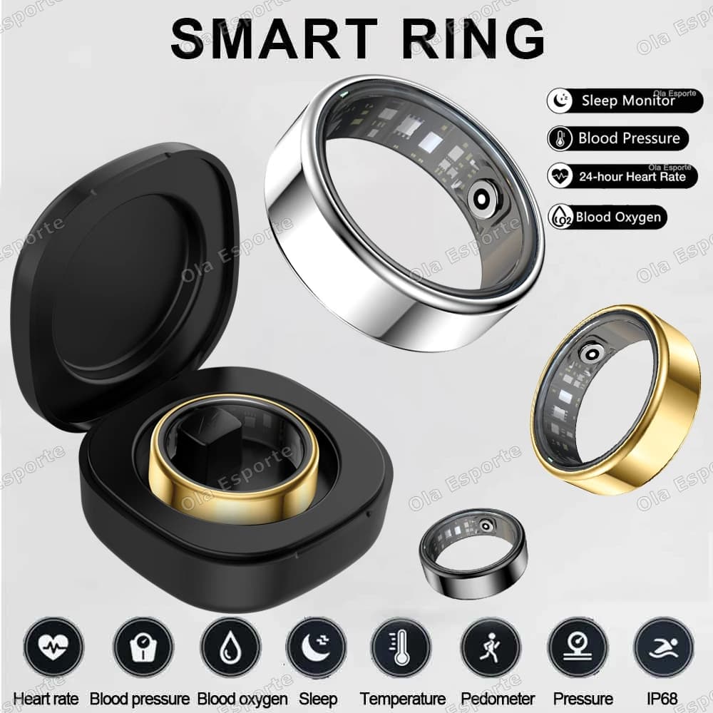 New Intelligent 2026 Ring with Cardiac Frequency Monitoring, Blood Pressure, Sleep and Health, Movement Tracking, Waterproof IP68 5ATM for Men and Women