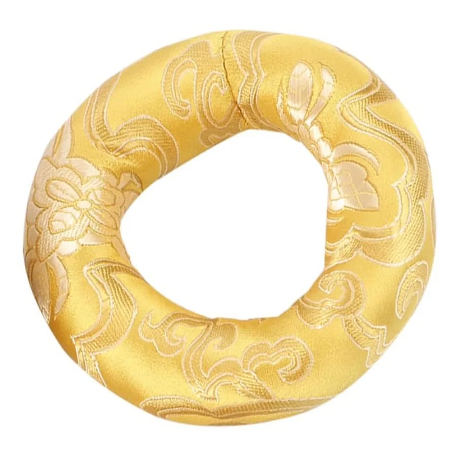 Singing Bowl Cushion 4 Inch Sound Bowl Mat for Meditation Yoga Tibetan Bowls Protective Cushion with Silk O Ring for Sound Ther