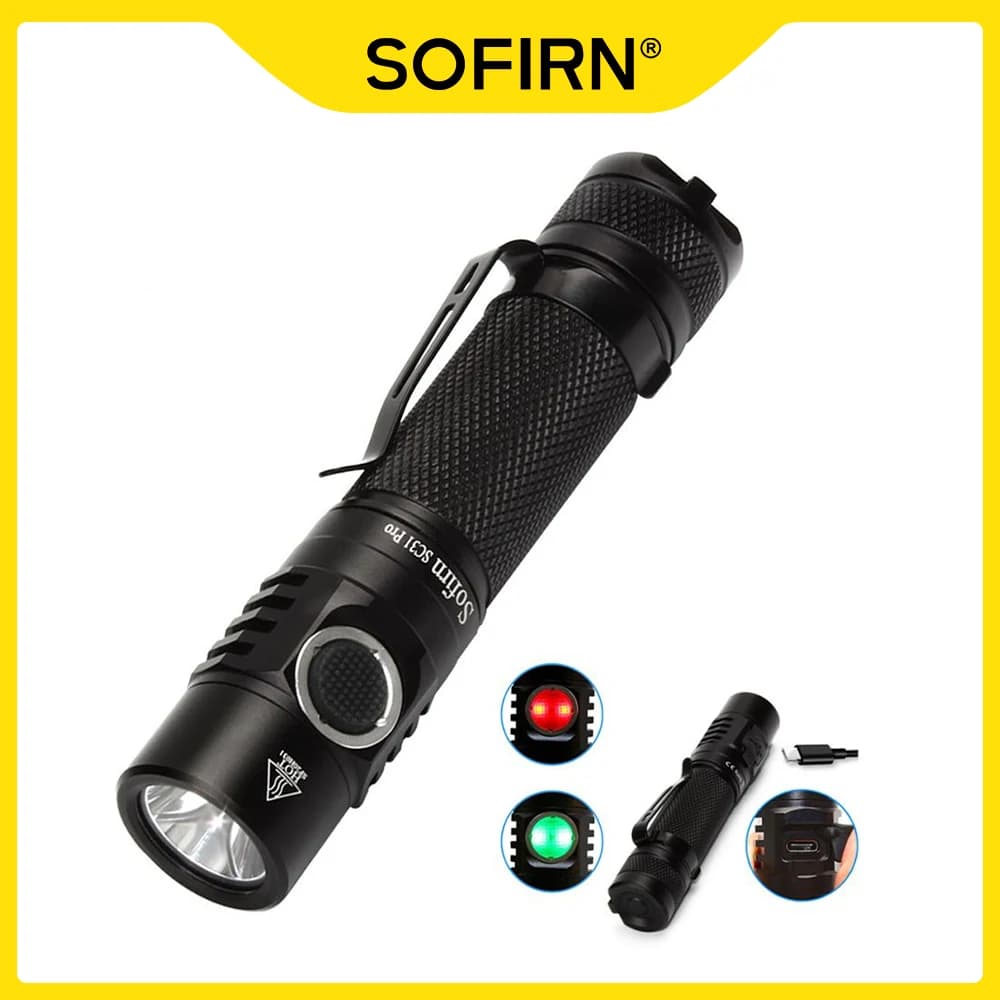 Sofirn SC31 Pro 6500K SST40 2000LM Anduril 2.0 potente torcia elettrica 18650 5V/2A lanterna LED ricaricabile portatile torcia USB C