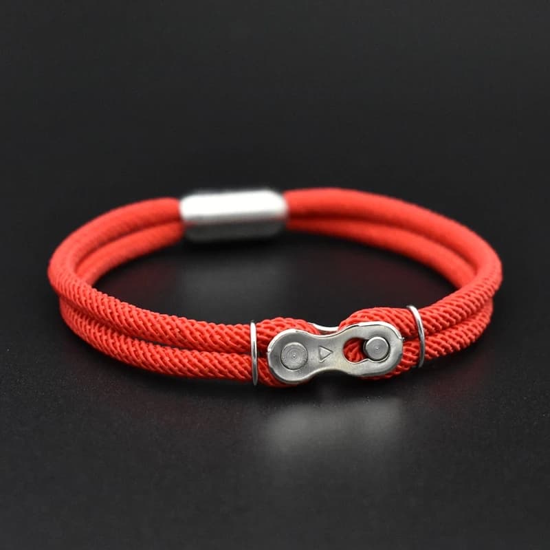 Bracciale da Uomo in Acciaio Inossidabile Marino con Chiusura Magnetica, Doppio Strato, Corda Milanese, Stile Nautico, Accessori