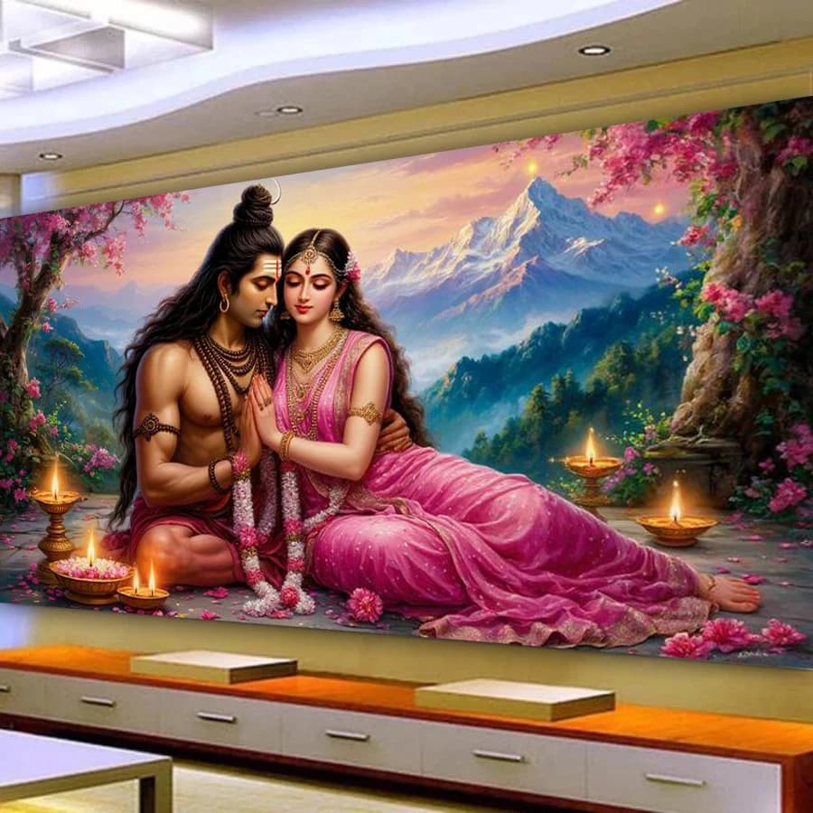 Indian Couple Diy Diamond Arts For Adults Painting Kits Large Size Lover Full Square Round Drill Mosaic Embroidery Picture