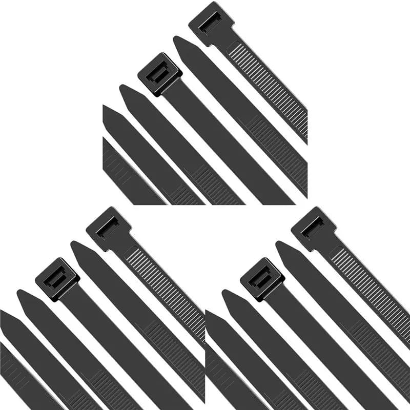 AB11-300 Pack Cable Zip Ties Heavy Duty 12 Inch, 7.6Mm Strong Plastic Wire Ties With 70Kg Tensile Strength, UV Resistant