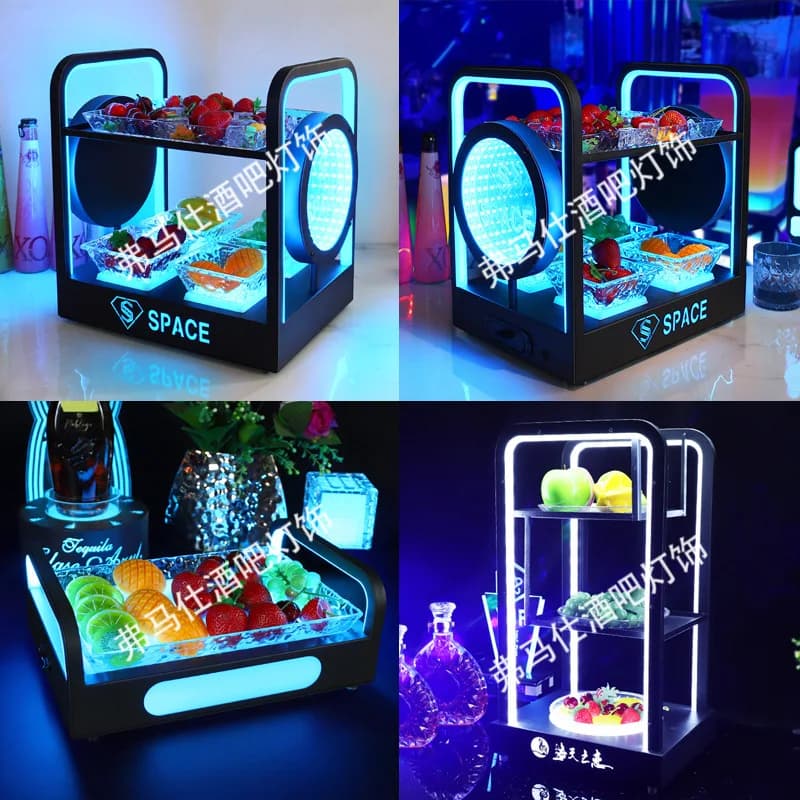 Bar piatto speciale per frutta KTV telaio per porta a doppio strato abisso frutta secca snack piatto espositore dal design a doppio strato