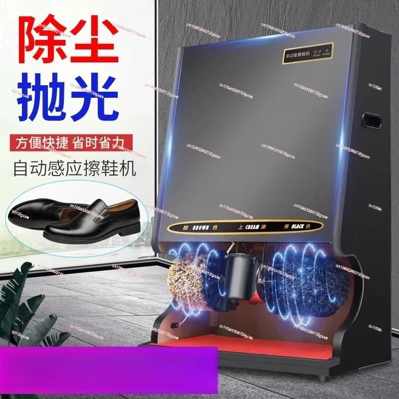 Spazzola per scarpe elettrica per uso domestico dell'hotel con sensore per lucidatore per scarpe completamente automatico